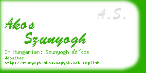 akos szunyogh business card